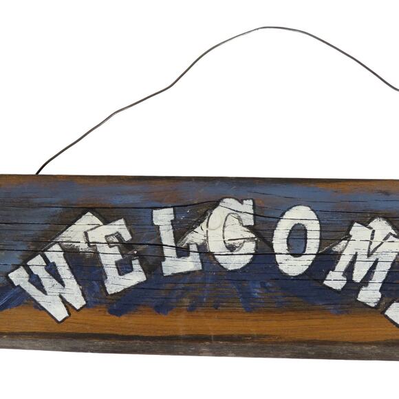 Rustic Cabin Bear Canoe Welcome Sign Wood Handcrafted Decor Approx. 25" Long - Picture 7 of 12